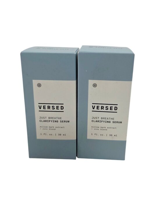 Versed Other - Versed Just Breathe Clarifying Serum Set of 2 Willow Bark Extract Zinc 1 oz NIP
